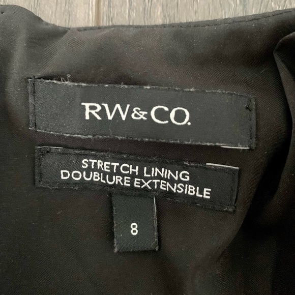 RW&Co Black Patterned Pencil Dress - Picture 3 of 3